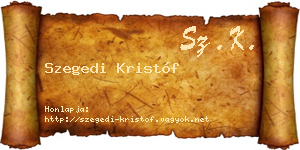 Szegedi Kristóf névjegykártya